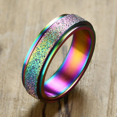 Chromatica Sandblasted Spinner Ring