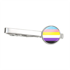 Nonbinary Trans Pride Tie Clip