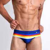 Sexy Striped Swim Briefs