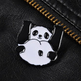 Panda Bottom Enamel Pin