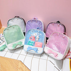 Transparent Pin Display Kawaii Backpack