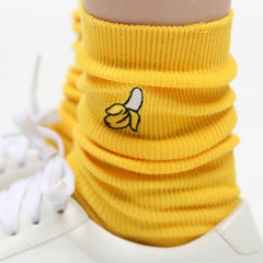 Banana Yellow Cotton Socks
