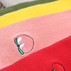 Cherry Red Cotton Socks