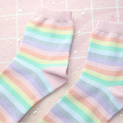 Striped Rainbow Socks