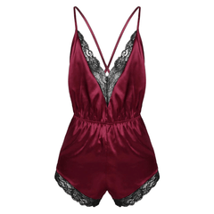 Satin Lace Sissy Bodysuit - The RainbowBoys