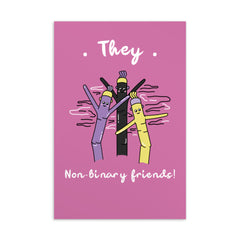 They Non-Binary Friends Postcard