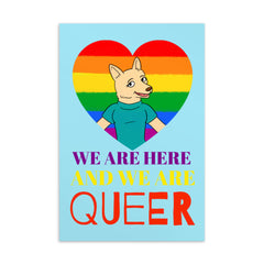 We Are Here And We Are Queer Postcard