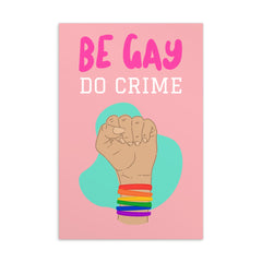 Be Gay Do Crime Postcard