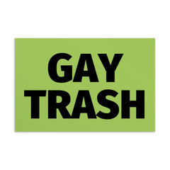 Gay Trash (Black Text) Postcard