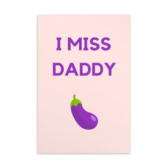 I Miss Daddy Postcard