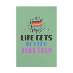 Life Gets Better Together Postcard