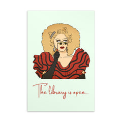 The Library Is Open (Rupaul) Postcard