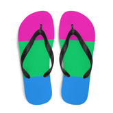 Pansexual Pride Flip-Flops