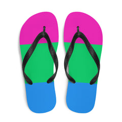 Pansexual Pride Flip-Flops