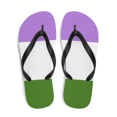 Genderqueer Pride Flip-Flops