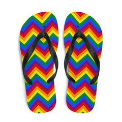 Gay Zig Zag Flip-Flops