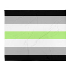 Agender Flag Throw Blanket