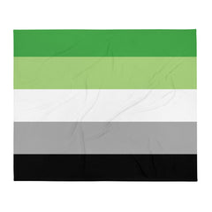 Aromantic Flag Throw Blanket