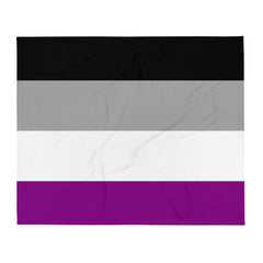 Asexual Flag Throw Blanket