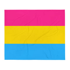 Pansexual Flag Throw Blanket