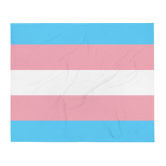 Transgender Flag Throw Blanket