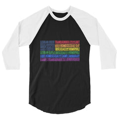Gay Usa 3/4 Sleeve Raglan Shirt
