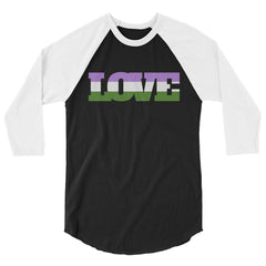 Genderqueer Love 3/4 Sleeve Raglan Shirt