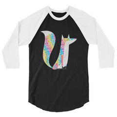 Glitter Fox 3/4 Sleeve Raglan Shirt