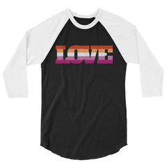 Lesbian Love 3/4 Sleeve Raglan Shirt