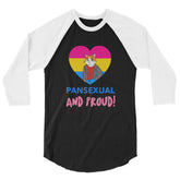 Pansexual And Proud 3/4 Sleeve Raglan Shirt