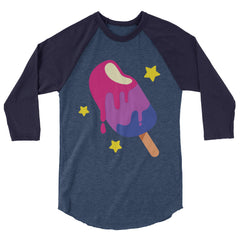 Bisexual Popsicle 3/4 Sleeve Raglan Shirt