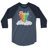 Pride Rainbow 3/4 Sleeve Raglan Shirt