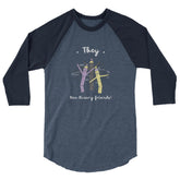 They Non-Binary Friends 3/4 Sleeve Raglan Shirt