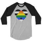 LGBTQ Ally 3/4 Sleeve Raglan Shirt