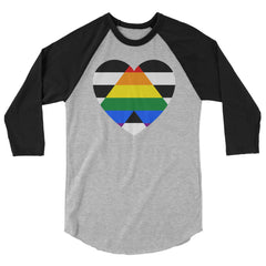 LGBTQ Ally 3/4 Sleeve Raglan Shirt