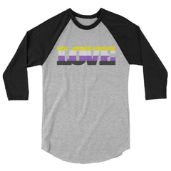 Non-Binary Love 3/4 Sleeve Raglan Shirt
