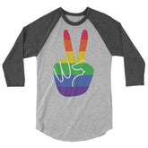 Gay Pride 3/4 Sleeve Raglan Shirt