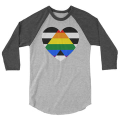 LGBTQ Ally 3/4 Sleeve Raglan Shirt