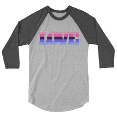 Omnisexual Love 3/4 Sleeve Raglan Shirt