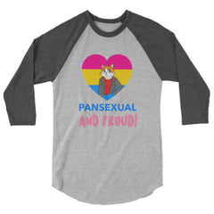 Pansexual And Proud 3/4 Sleeve Raglan Shirt