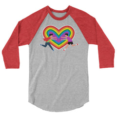 Gay Couple 3/4 Sleeve Raglan Shirt