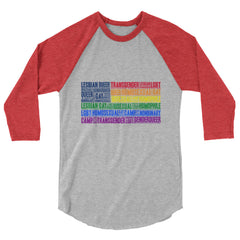 Gay Usa 3/4 Sleeve Raglan Shirt