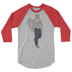 Gay Wolf 3/4 Sleeve Raglan Shirt