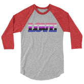 Genderfluid Love 3/4 Sleeve Raglan Shirt
