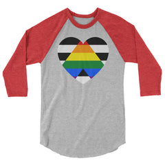 LGBTQ Ally 3/4 Sleeve Raglan Shirt