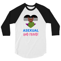 Asexual And Proud 3/4 Sleeve Raglan Shirt