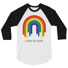 Love Is Love Rainbow 3/4 Sleeve Raglan Shirt