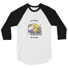 My Gender My Rules 3/4 Sleeve Raglan Shirt