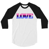 Omnisexual Love 3/4 Sleeve Raglan Shirt