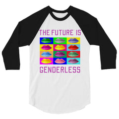 The Future Is Genderless 3/4 Sleeve Raglan Shirt